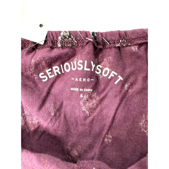 Aero Seriously Soft Jr. Womens Sz S Burgundy Floral Print Spaghetti Strap Romper - Picture 4 of 10